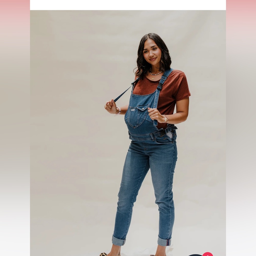 NWT Mumsie Classic Maternity/Baby-wearing Jean overalls. Size XS.